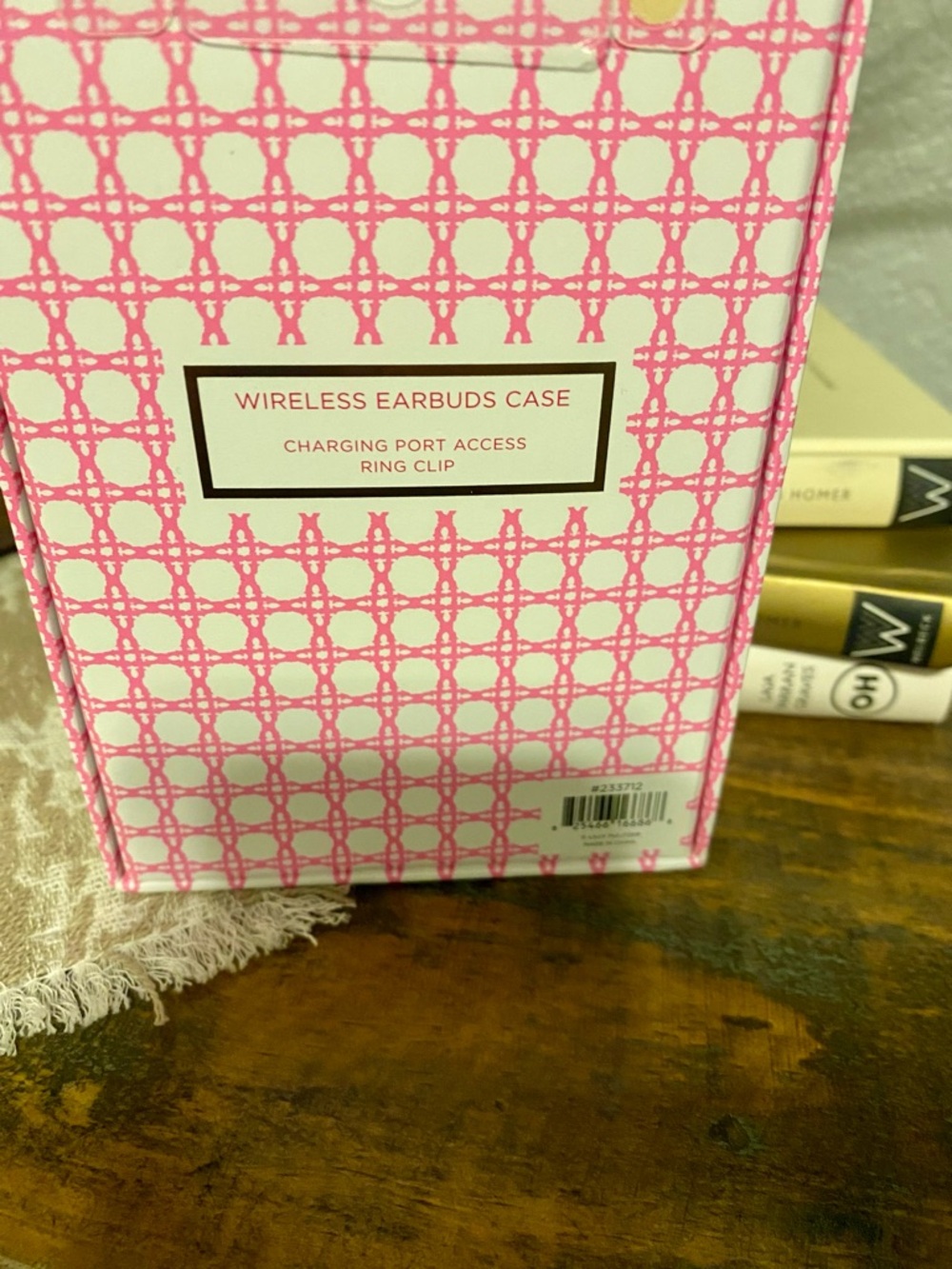 Lilly Pulitzer Pink and Cream Caning Wireless Earbud Case - Picture 3 of 3